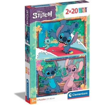 Clementoni 2x20ч. Пъзел Stitch