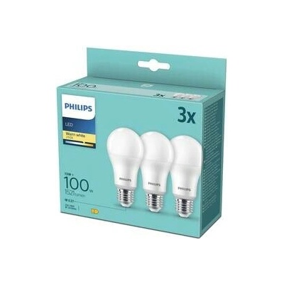 Philips klasik, 13W, E27, teplá bílá, 3ks 8718699694920