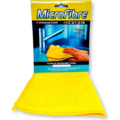 Microfibre микрофибърна кърпа, Универсална, Жълта, 30х30см, 1 брой