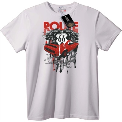 NOONEBRAND Тениска Route 66 класически автомобил - 5XL, Black