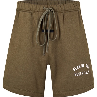 Fear of god essentials Къси панталони FEAR OF GOD ESSENTIALS Cotton Logo Shorts - Military
