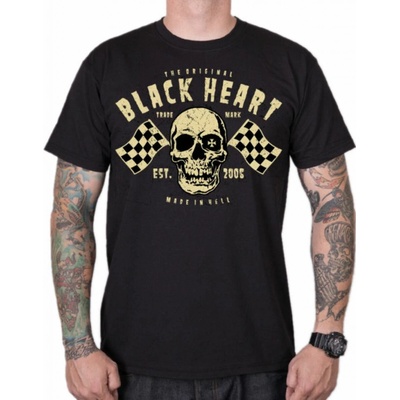 Black Heart tričko Flag Skull čierne