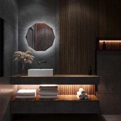 Daramio Атипични огледало с LED осветление G11 47x50 cm