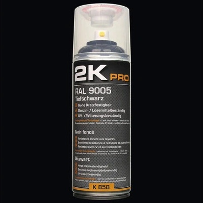 Farba v spreji 2K PRO lesklá RAL 9005 sýto čierna 400 ml