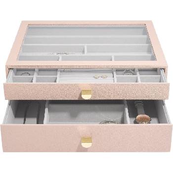 Stackers Ковчеже за бижута Stackers с 2 чекмеджета supersize розово (76052)