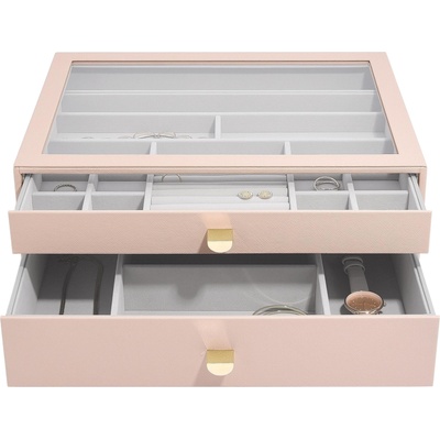 Stackers Ковчеже за бижута Stackers с 2 чекмеджета supersize розово (76052)