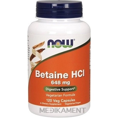Now Foods betain hcl 648 mg 120 vegetariánskych kapsúl