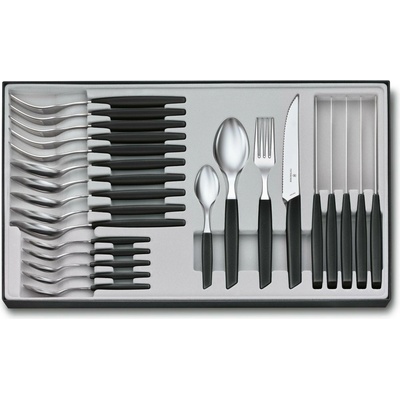 VICTORINOX Súprava príborov 24-dielna čierna 6.9093.12W.24