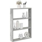vidaXL Стенен рафт, бетонно сив, 43x9x60 см, инженерно дърво (860052)