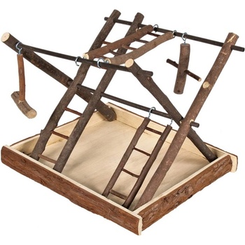 TRIXIE Bird Playground Natural Living - играчка , площадка за малки папагали 35 / 27 / 30 см