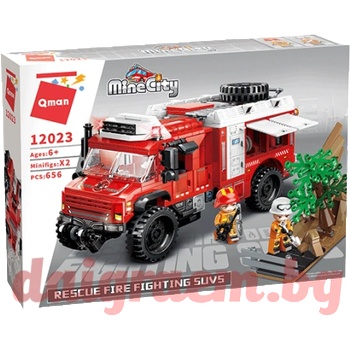 Image 1 of Qman Конструктор qman 12023 Пожарен автомобил (q12023)