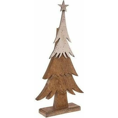 Dřevěný vánoční stromek s kovovou konstrukcí 52 cm
