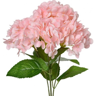 Růžová umělá květina hortenzie Hydrangea - 23*23*45 cm - Clayre & Eef