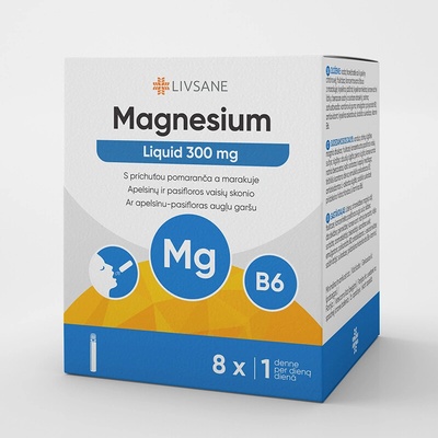 Livsane Tekuté Magnézium 300 + Vitamín B6 ampulky 8x 30 ml