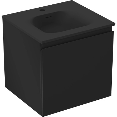 Orio шкаф за баня 50 см с мивка Vela, 1 чекмедже, черен мат - 91A10-05047-1-BF71-W23M71 (91A10-05047-1-BF71-W23M71)