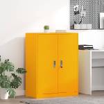 vidaXL Шкаф за съхранение Горчично жълто 80 x 40 x 105 см Стомана (891691)