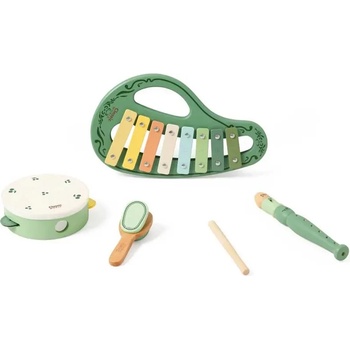 Classic World Детска играчка Винтидж музикален комплект от 5 части Classic World с ксилофон, дайре и флейта