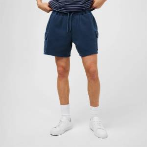 Jack Wills Поларени къси панталони Jack Wills Men's Fleece Cargo Jogger Shorts - Navy