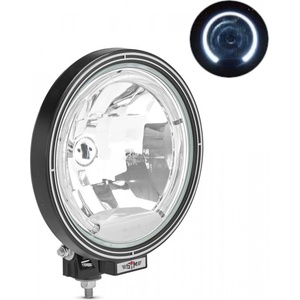  23см Кръгъл халогенен фар светлини за мъгла с насочена светлина + LED Angel Eye ЛЕД Функция Ангелски Очи 12/24V Бяла све