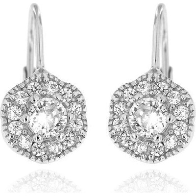 Zlatnictví U Kostela dámské náušnice bílé kytičky 052