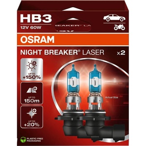 OSRAM night breaker laser 2hb hb3 60w 3200k