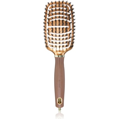 Olivia Garden Expert Flex плоска четка с косми от глиган Gold&Brown