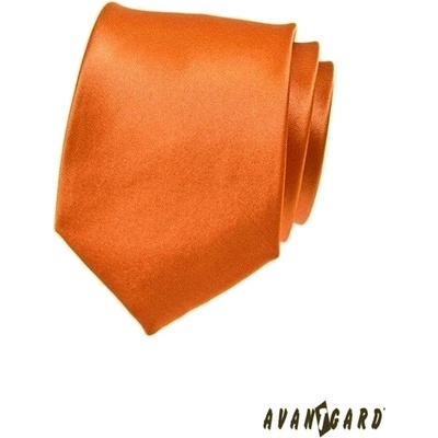 Lesklá kravata oranžová