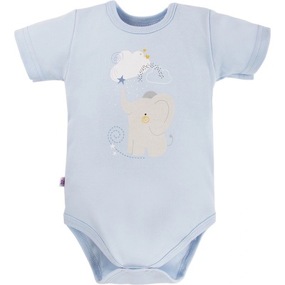 EEVI Body s krátkým rukávem MELLOW modré Modrá Kolekce Mellow