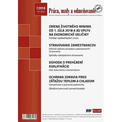 Práca, mzdy a odmeňovanie 7-2018