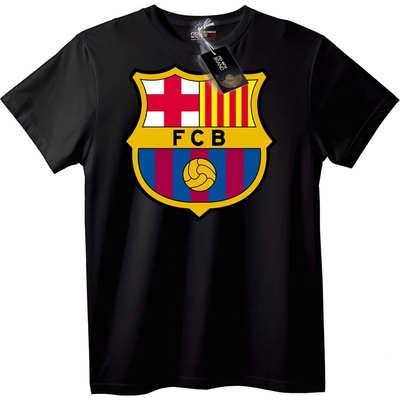 NOONEBRAND Тениска с емблема на FC Barcelona - S, Black