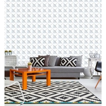 DIMEX ART s. r. o Луксозна флизелинова тапета бели кубчета, образуващи звезда