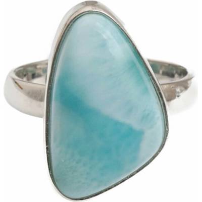 Nefertitis Larimar prsten stříbro LOT456