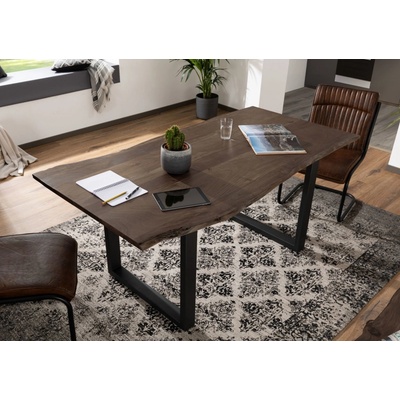Bighome METALL s antracitovými nohami 120 x 90 akácia sivá