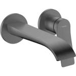 Hansgrohe Vivenis - Смесител за мивка за вграждане, с изпразнител, за двуотворен монтаж, EcoSmart, четкан черен хром 75050340 (75050340)