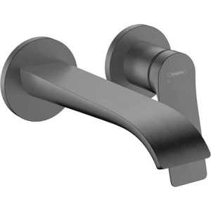 Hansgrohe Vivenis - Смесител за мивка за вграждане, с изпразнител, за двуотворен монтаж, EcoSmart, четкан черен хром 75050340 (75050340)