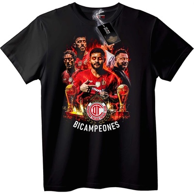 NOONEBRAND Тениска Толука Двукратни Шампиони Футбол - 6XL, Black