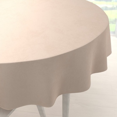 Biante Veľký zamatový okrúhly obrus Velvet Premium SVP-020 Béžový Ø 240cm
