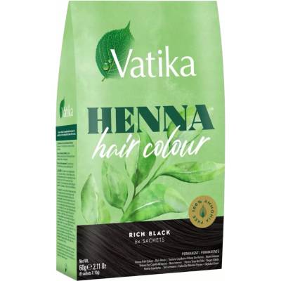 Dabur Barva na vlasy Vatika Henna Přírodní černá / Sytá černá 60 g