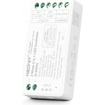 MiBoxer Ovladač LC2-RF pro LED pásky Stmívatelný (+-) 2-pin