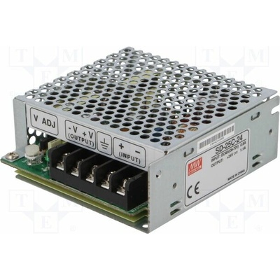MEAN WELL SD-25C-24 Měnič: DC/DC; 26,4W; Uvst: 36÷72VDC; Uvýst: 24VDC; Ivýst: 1,1A; SD