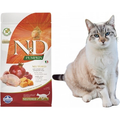 N&D GF Pumpkin CAT NEUTERED Quail & Pomegranate 1,5 kg