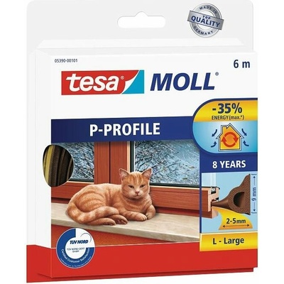 Těsnění P-profil samol. 25m/5,5x9mm hn.