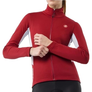 Castelli Дамско ветрозащитно яке за колоездене Castelli Women's Entrata 2 Jacket Cycling jacket - Garnet / Silver Gray (151-0889-0113)