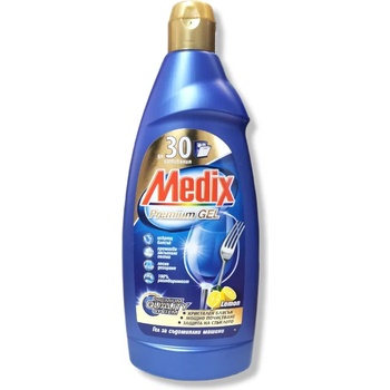 MEDIX измиващ гел за съдомиялна машина, Premium Gel, Лимон, 600мл