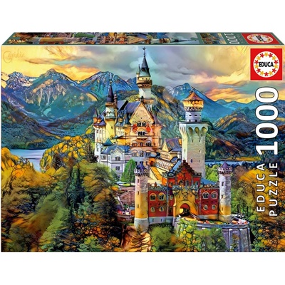 Educa Neuschwanstein Castle a Fix lepidlo 1000 dílků
