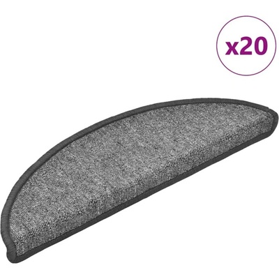 vidaXL Изтривалки за стълби, 20 бр. , 56x17x3 см, тъмносиви, полукръгли (B.V.)