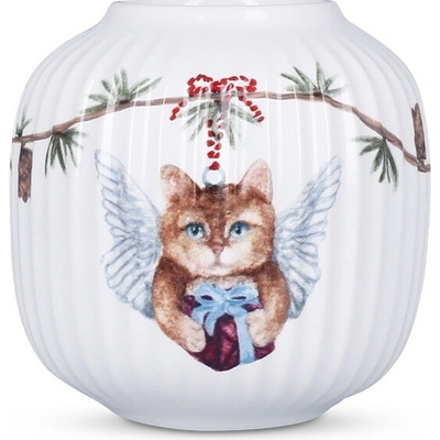 Keramický svícen Hammershoi Christmas White 9,5 cm Kähler