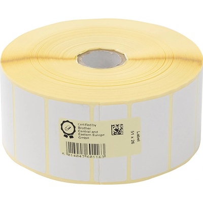 Brother LCE1E026051127P 51 mm x 26 mm originální bílé papírové štítky 3250 etiket