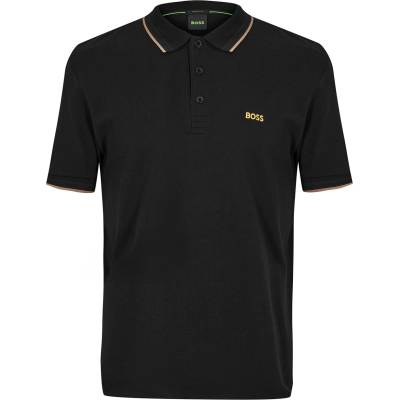 Boss Блуза с яка Boss Mens BOSS GREEN Paddy Polo Shirt with Contrast Tipping - Black/Gold 002
