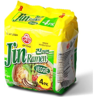 Ottogi JIN Ramen vegetarianská rezancová polievka 4 x 120 g